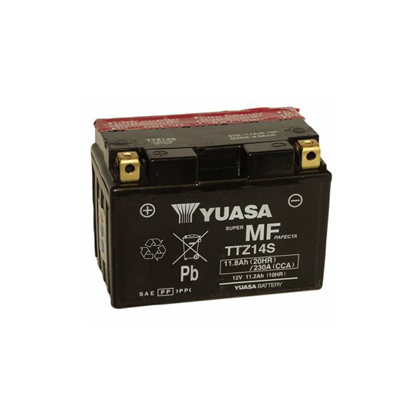 battery plus Μπαταρία μοτοσυκλετών YUASA Maintenance Free YTZ14S 12V 11.2 0HR Ah 230 CCA EN εκκίνησης με υγρά mpataria motosykletwn